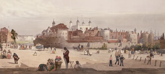 View of the Tower of London and the Royal Mint from Great Tower Hill